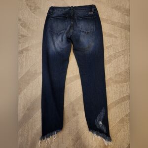 KanCan Dark Indigo Distressed Ankle Jeans